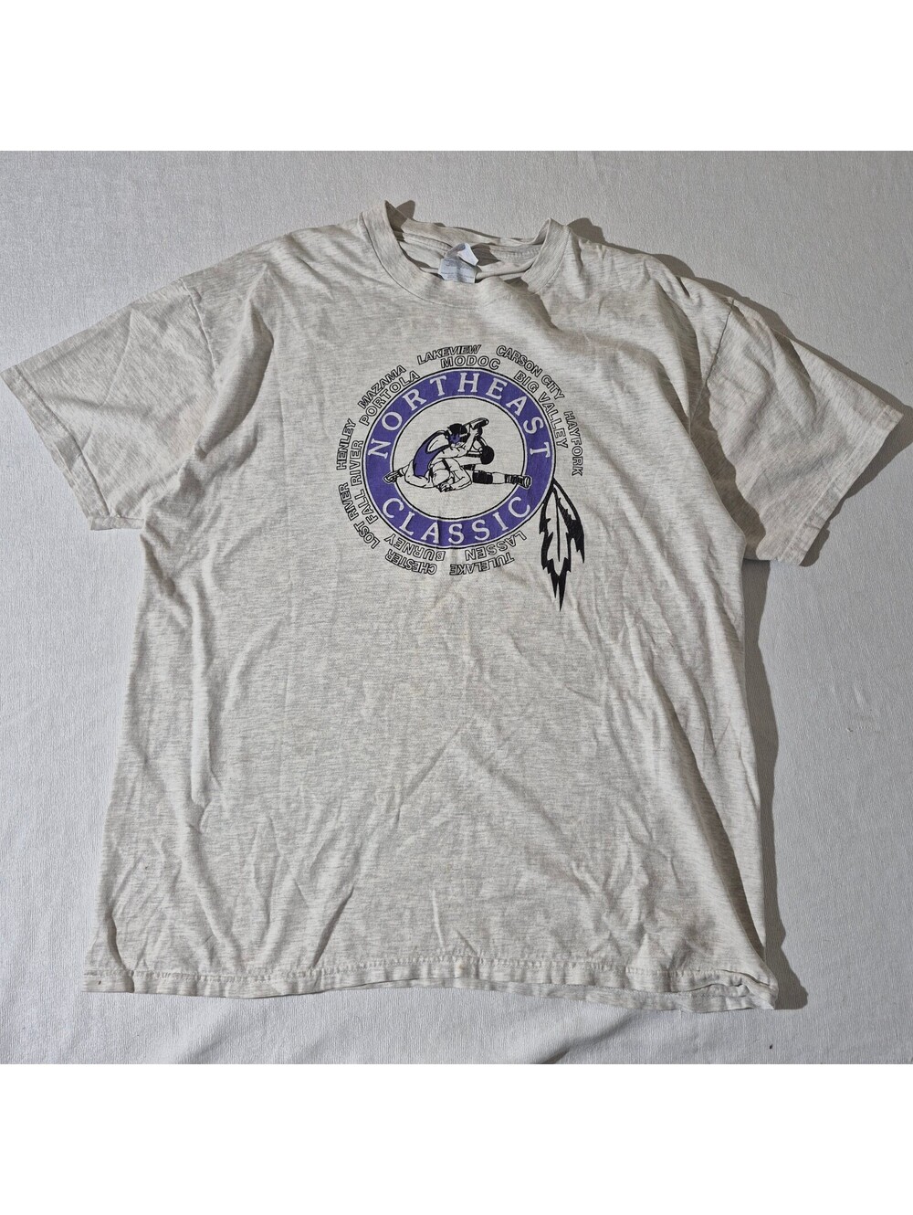 Vintage Northeast Classic Wrestling XL XLarge North California T-shirt Modoc